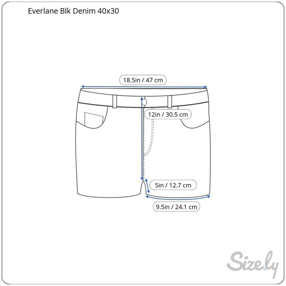 Everlane Uniform Womens Size 16 Black Medium Wash Cut Off Denim Jean Shorts - Picture 3 of 9